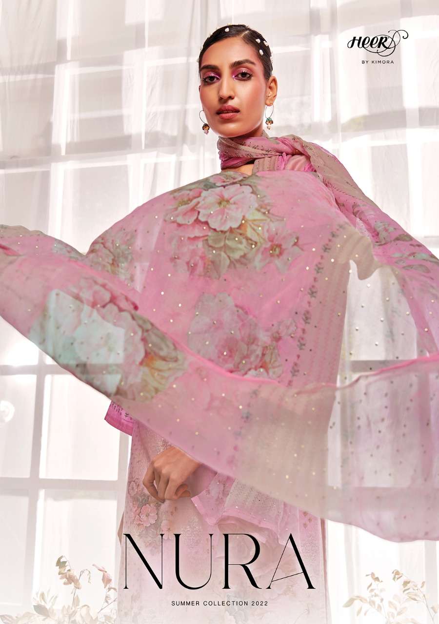 Kimora fashion Heer Nura Cotton Satin with Digital Print Emb...