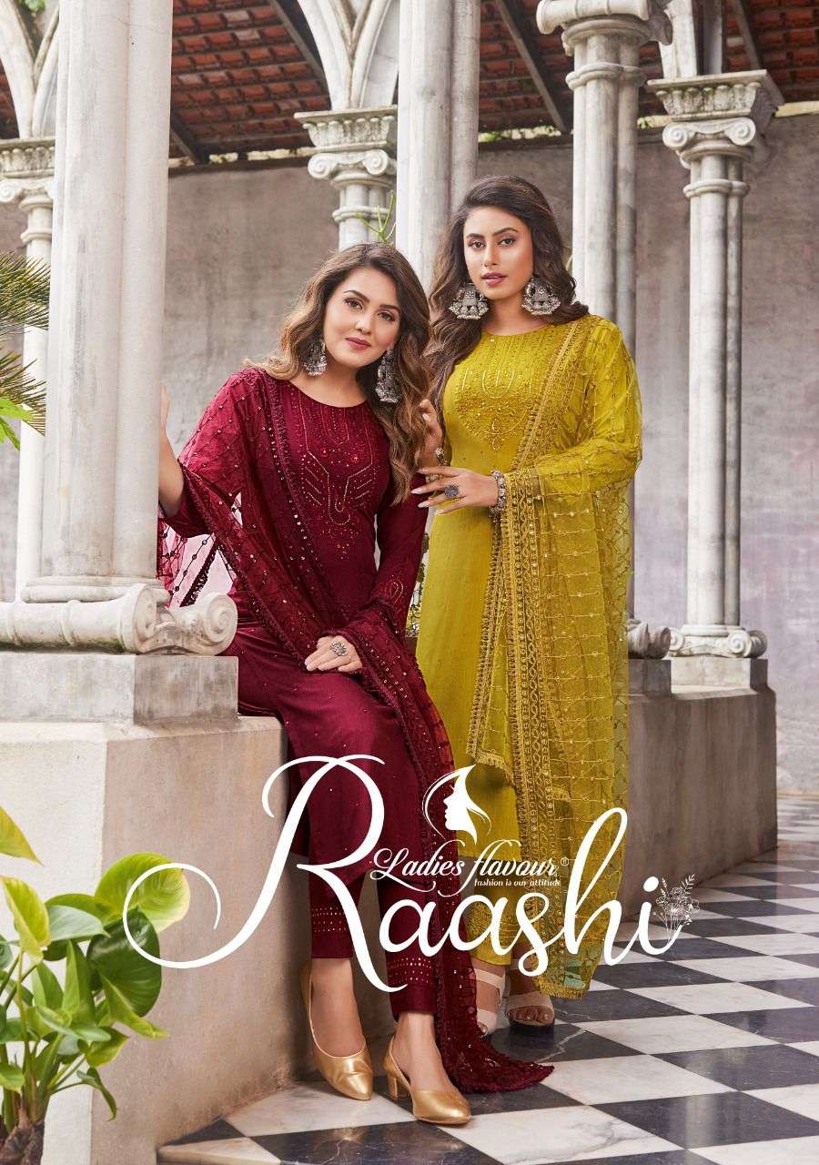 Ladies Flavour Raashi Viscose With fancy Embroidery work rea...