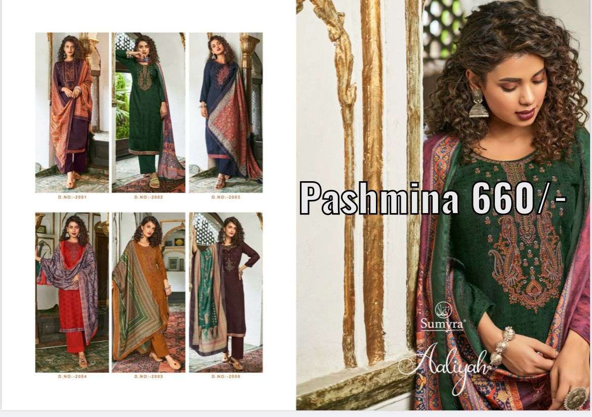 LATEST PASHMINA WINTER DRESS MATERIALS FOR WOMEN READY TO SH...