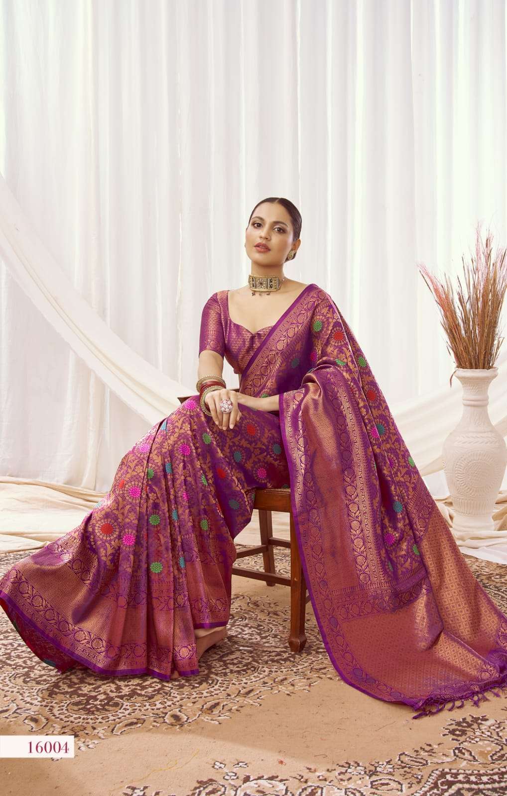 Rajpath Airawat Kanjivaram silk with Weaving Design Saree co...