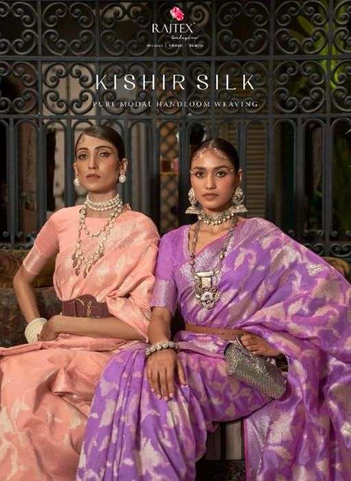 Rajtex Kishir Silk With Modal Handloom Weaving Design Saree ...
