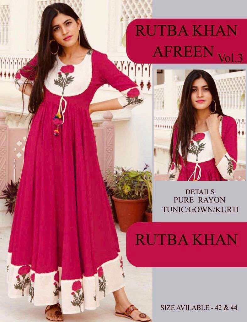 Rayon with printed Kurti collection at wholesale rate