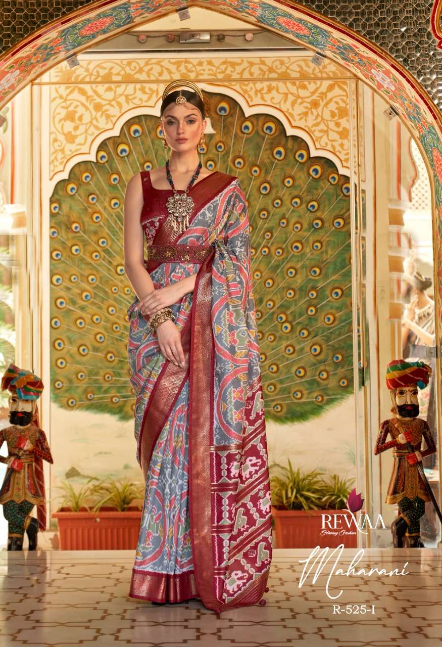 Rewaa fashion Maharani Dola silk with Traditional Patola des...