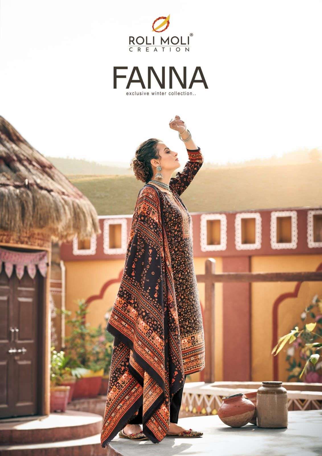 Roli Moli Fanna Pashmina silk with fancy Printed Winter wear...