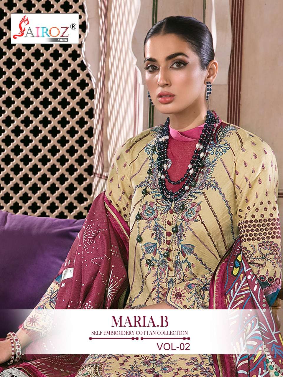 Sairoz Fabs Maria B Embroidery Cotton Collection vol 2 Cotto...