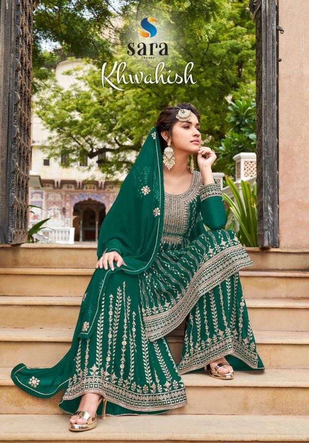 Sara Trendz Khwahish Georgette with fancy work Salwar Kameez...