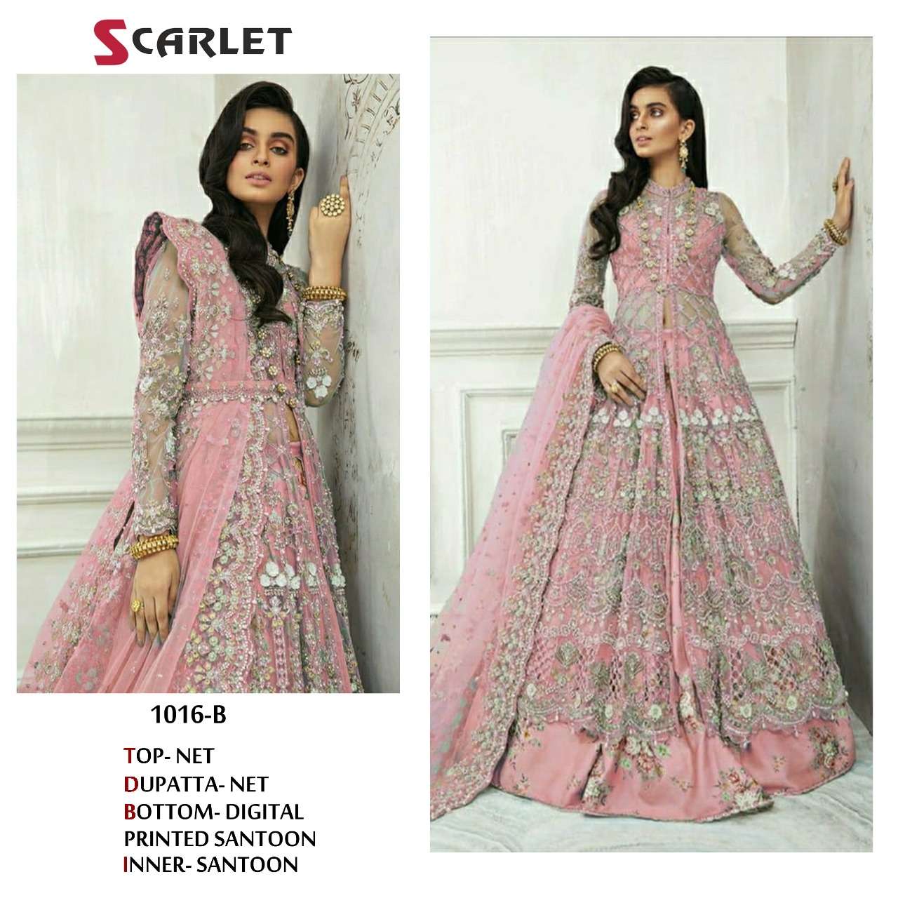 Scarlet 1021 A ,B net with fancy Royal look Pakistani suits ...