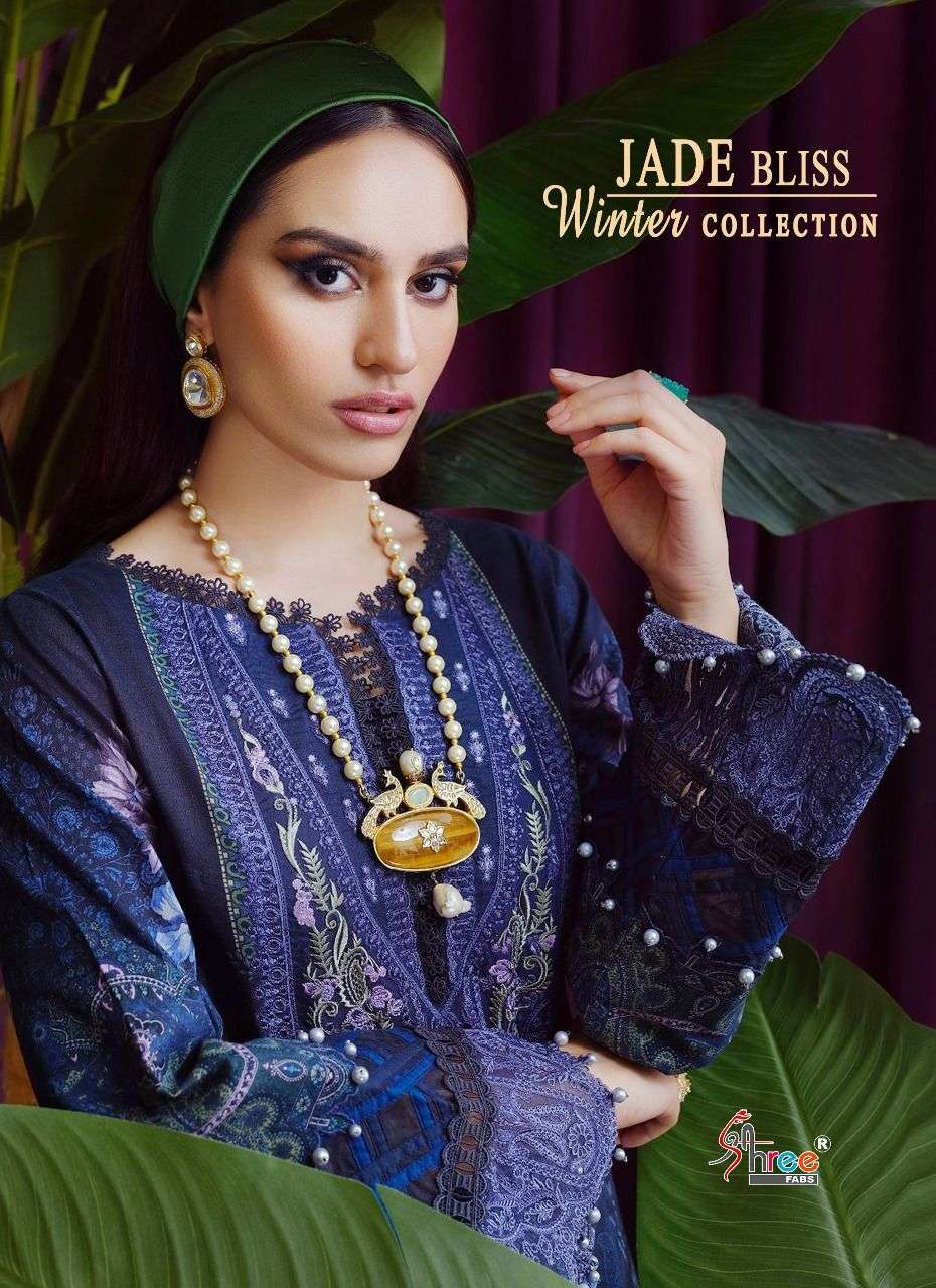 Shree Fabs JADE BLISS WINTER COLLECTION Pashmia Print With E...