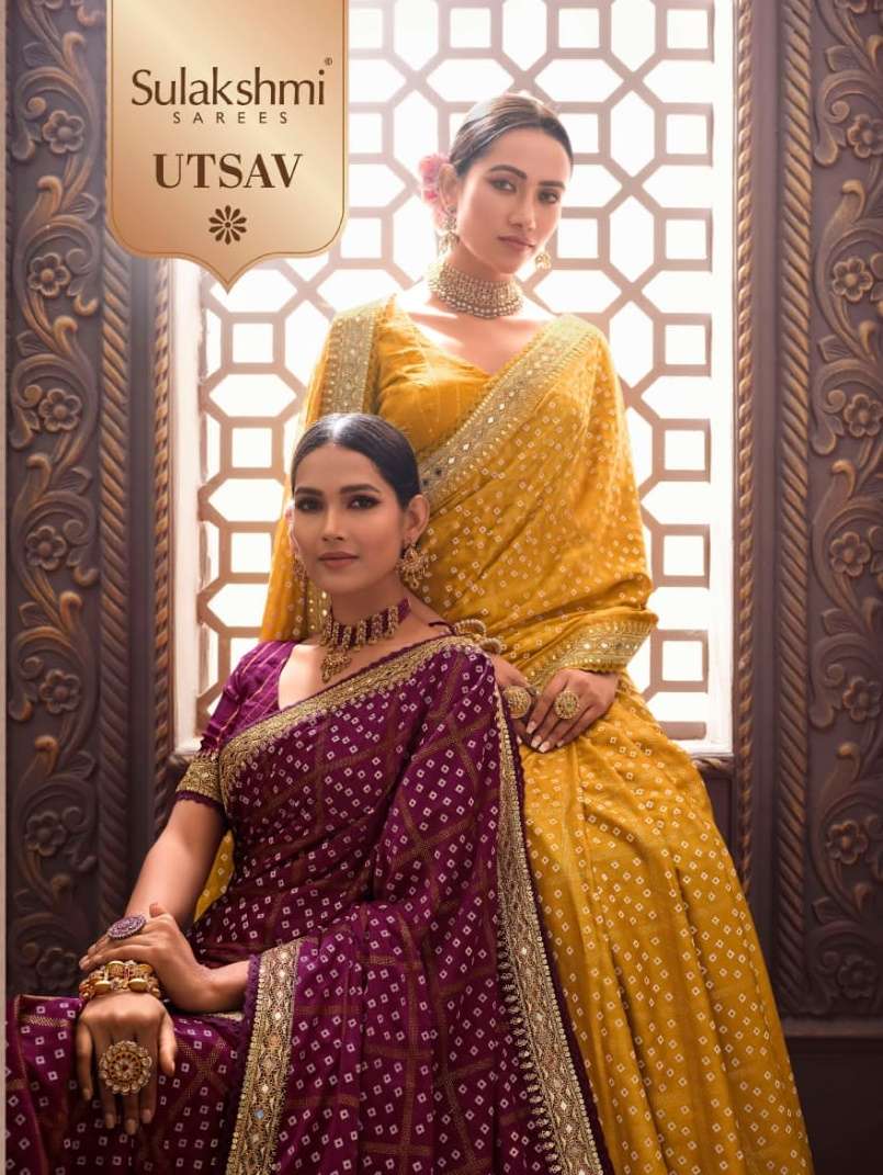 Sulakshmi Utsav Silk with Digital Print Fancy work Wedding W...