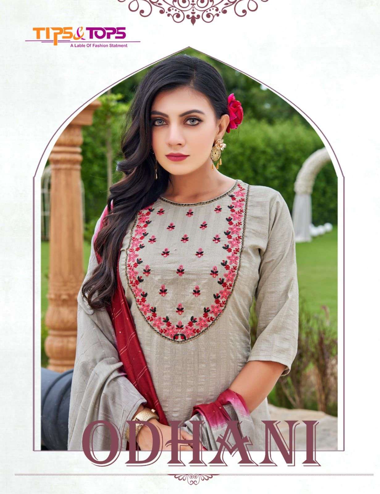 TIPS & TOPS ODHANI LATEST HANDWORK SALWAR KAMEEZ READEMADE C...