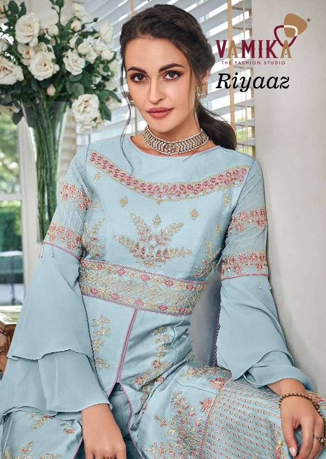 Vamika Riyaaz georgette with Heavy Embroidery work Fancy Rea...