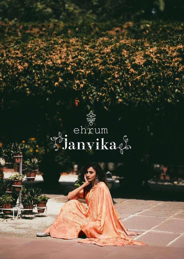 Varsha fashion Ehrum Janvika Muslin silk with fancy work dre...