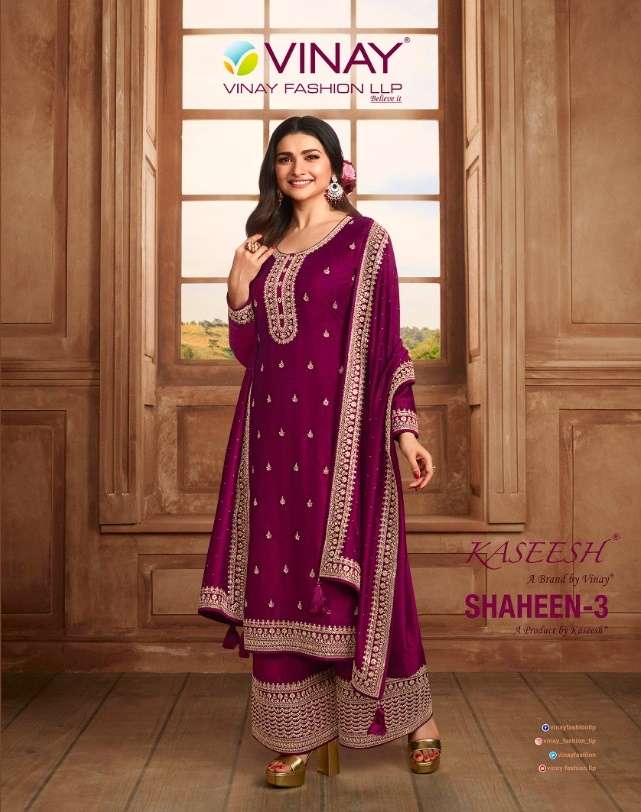 Vinay fashion Kaseesh Shaheen vol 3 Silk georgette with Heav...