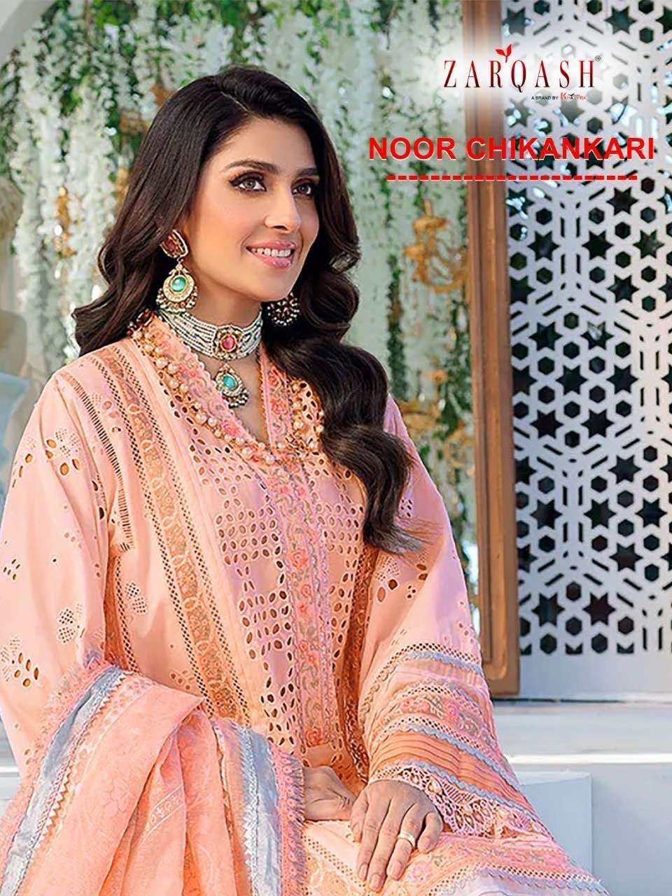 Zarqash Noor Luxury Chikankari Cotton with Embroidery work P...