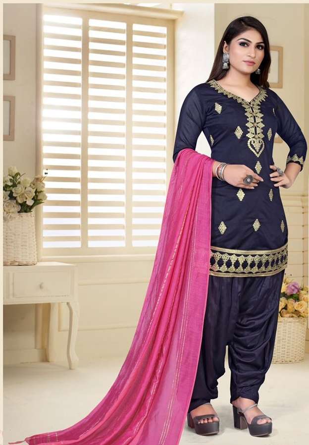 AAINA VOL 1 LATEST PUNJABI PATIYALA DRESS MATERIALS WHOLESAL...