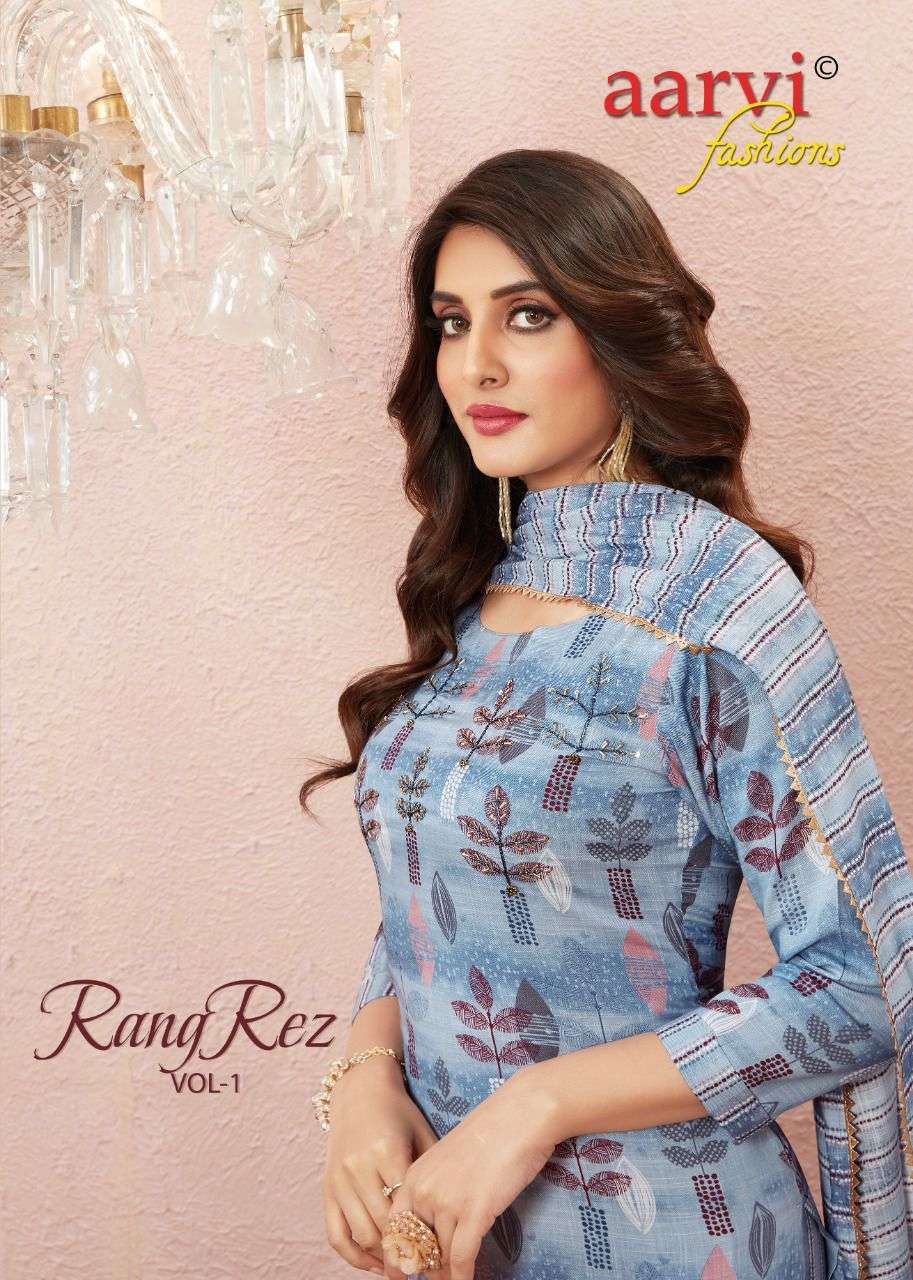 Aarvi Rangrez vol 1 Cotton With printed Regular wear Readyma...