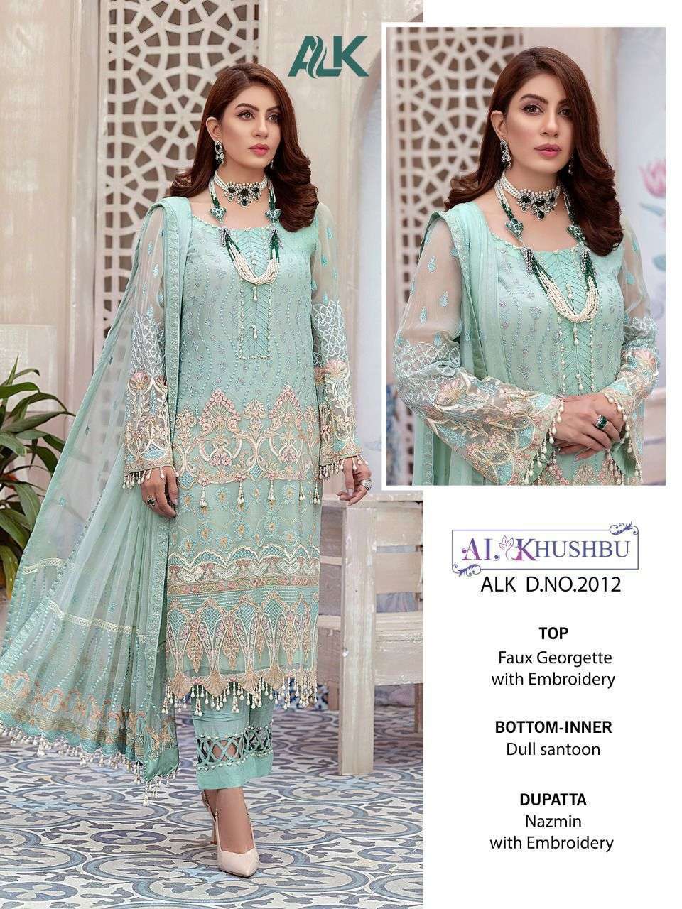 Al Khushbu D 2012 Georgette with Embroidery work Pakistani s...