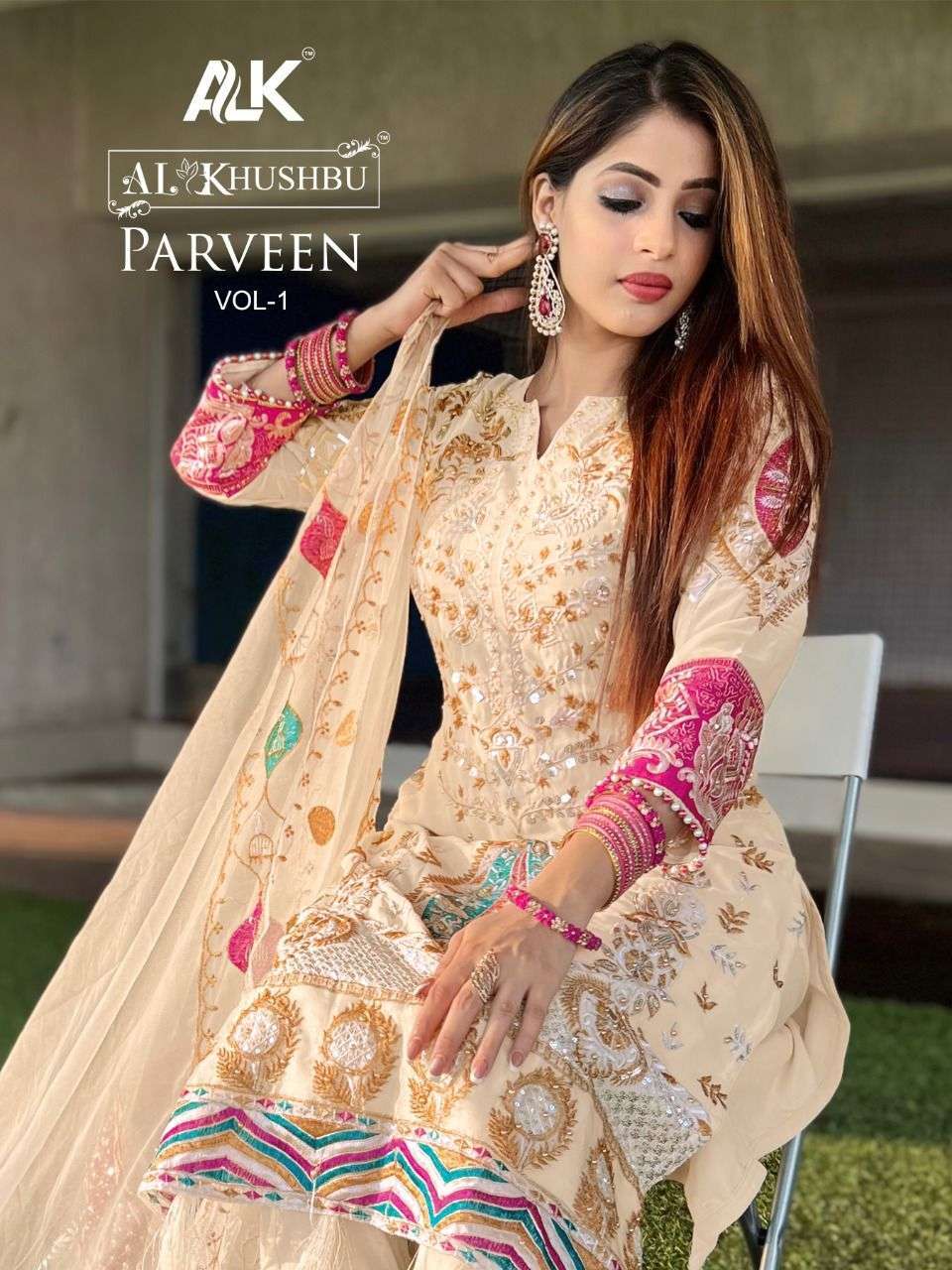 Al Khushbu Parveen vol 1 Georgette with Embroidery work Paki...