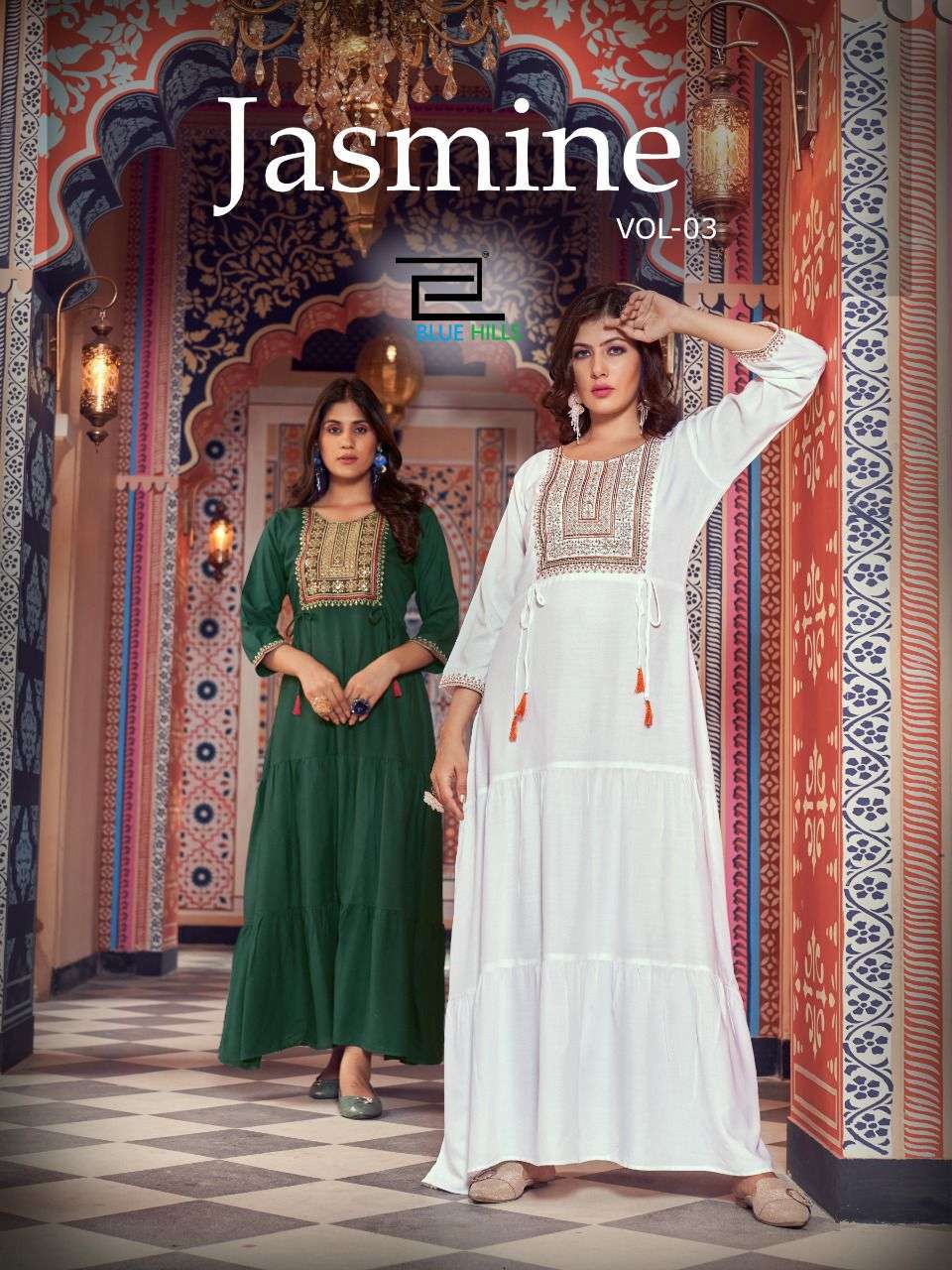 Blue Hills Jasmine vol 3 Rayon With Anarkali style Long Desi...