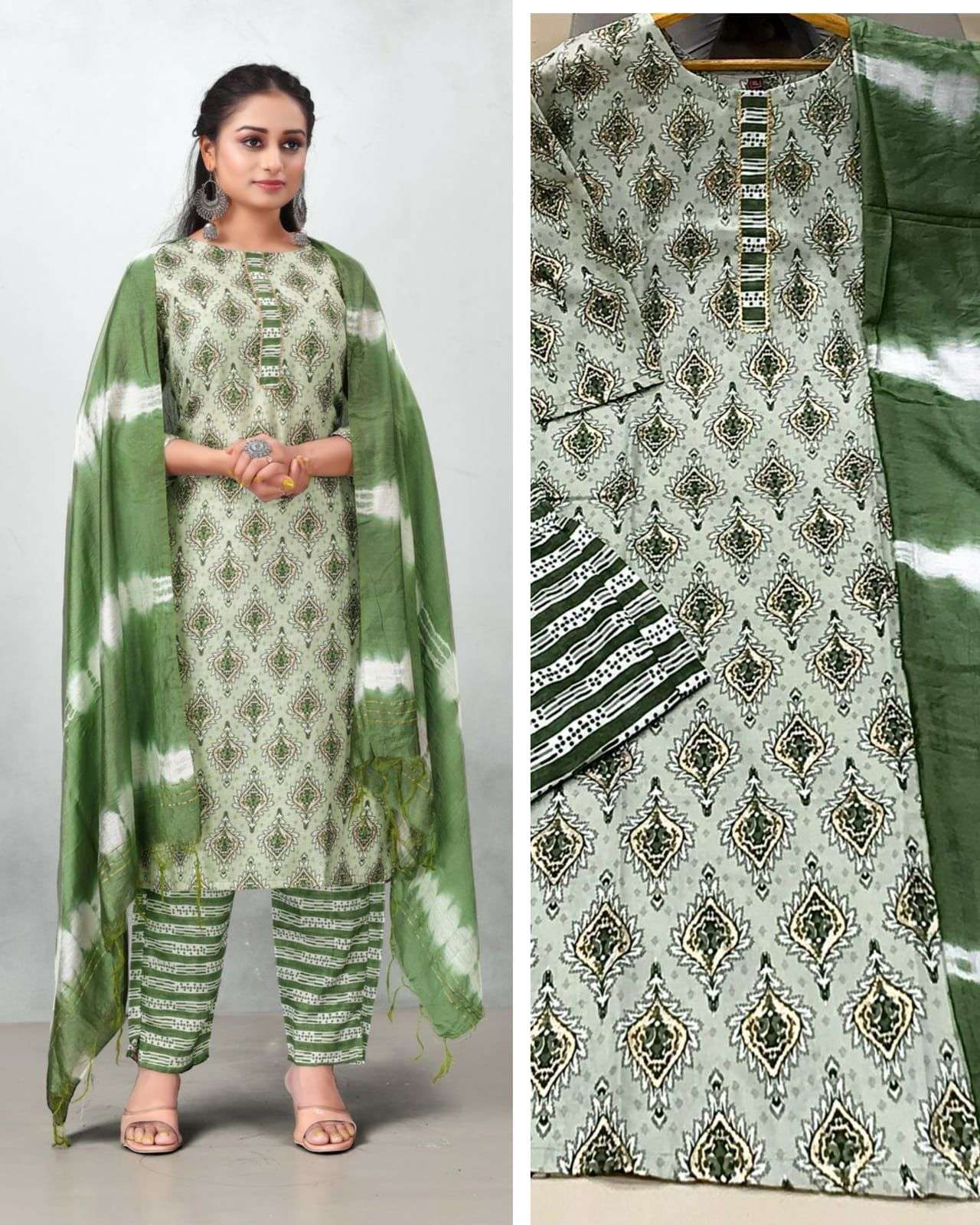 Cotton With Printed Fancy Readyamde suits collection at whol...