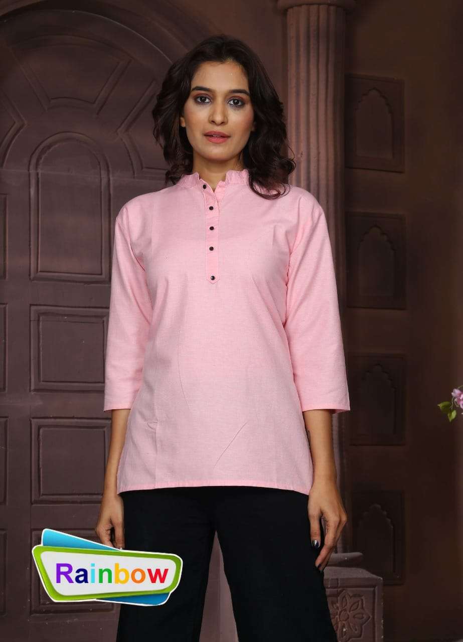 FF Rainbow Cotton With regular Wear simple Kurti collection ...