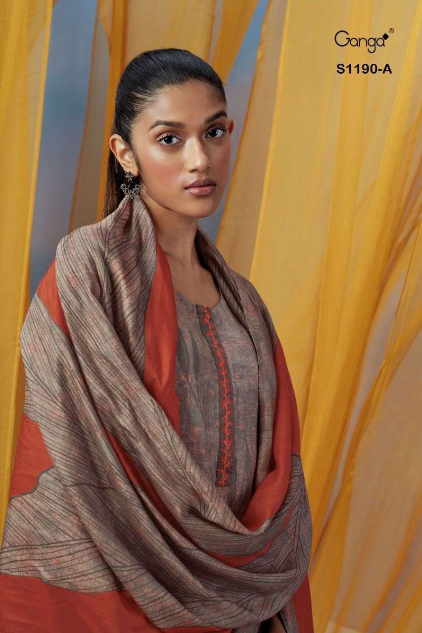 Ganga Fashion Artha 1190 Pashmina Silk with Digital print Wi...