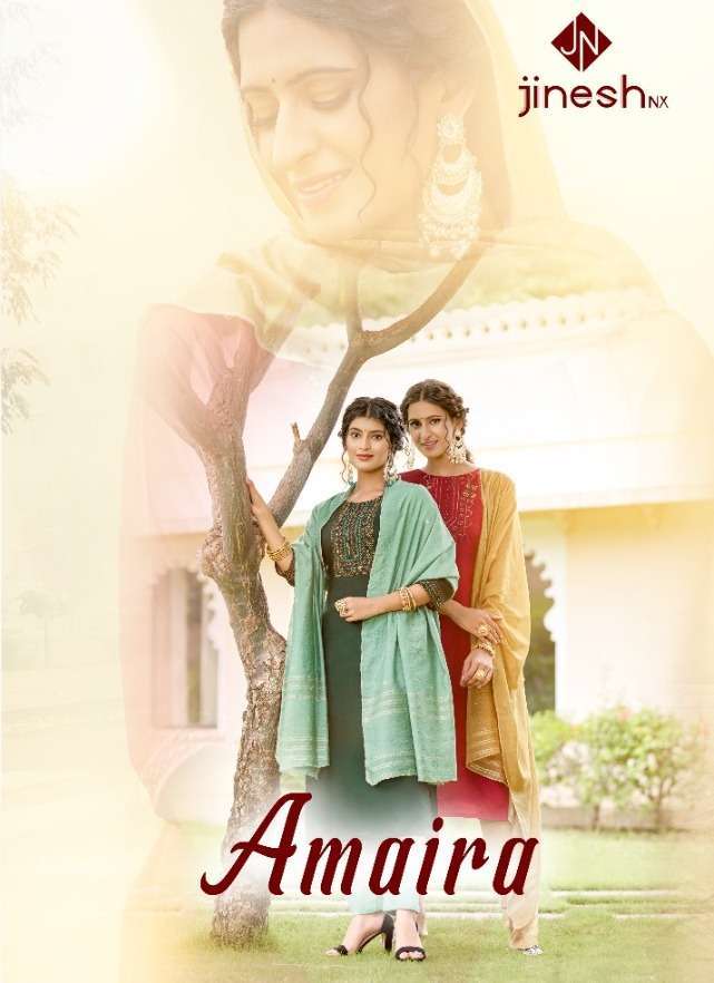 Jinesh Nx Amaira silk With designer Readymade suits collecti...