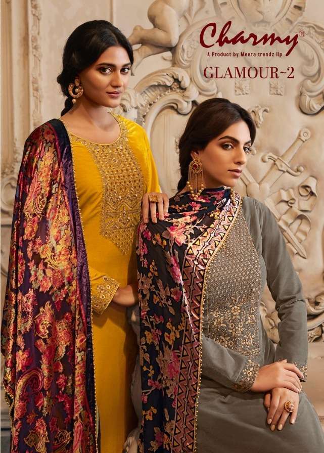Meera Trendz Zisa Glamour vol 2 Charmy Velvet With fancy Des...