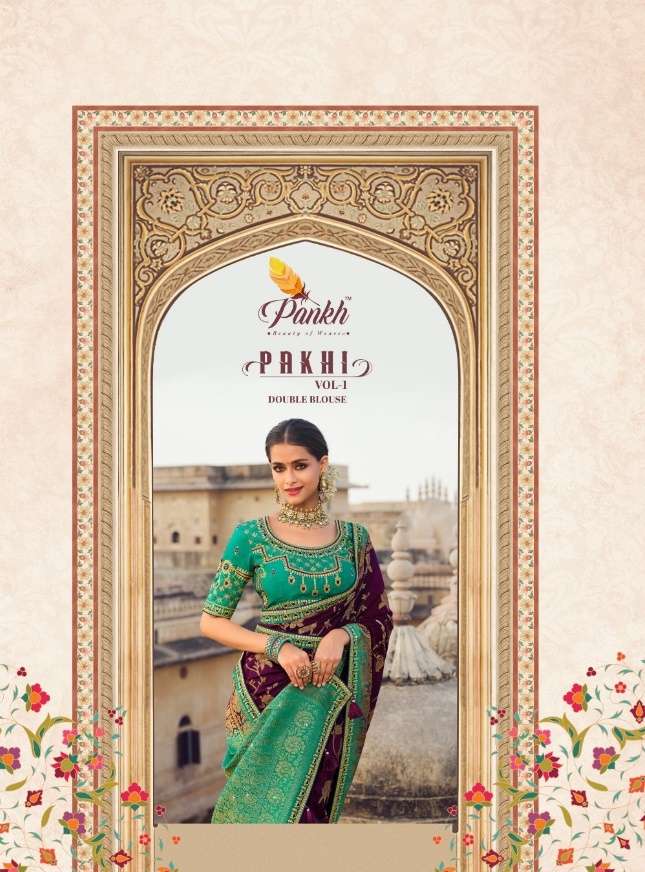 Pink Lotus Pakhi vol 1 Silk with Embroidery work And hand wo...