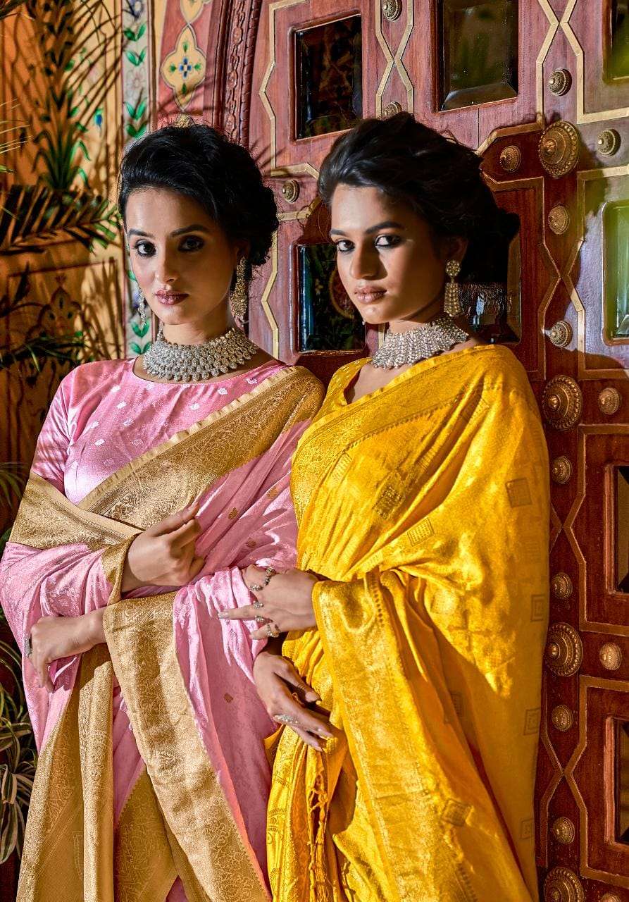Rajpath Amol Pattu Satin silk with fancy Wedding Wear saree ...