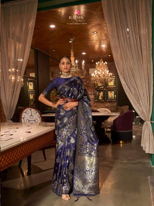 Rajtex Kristine Silk with Weaving Design Party Wear Saree co...