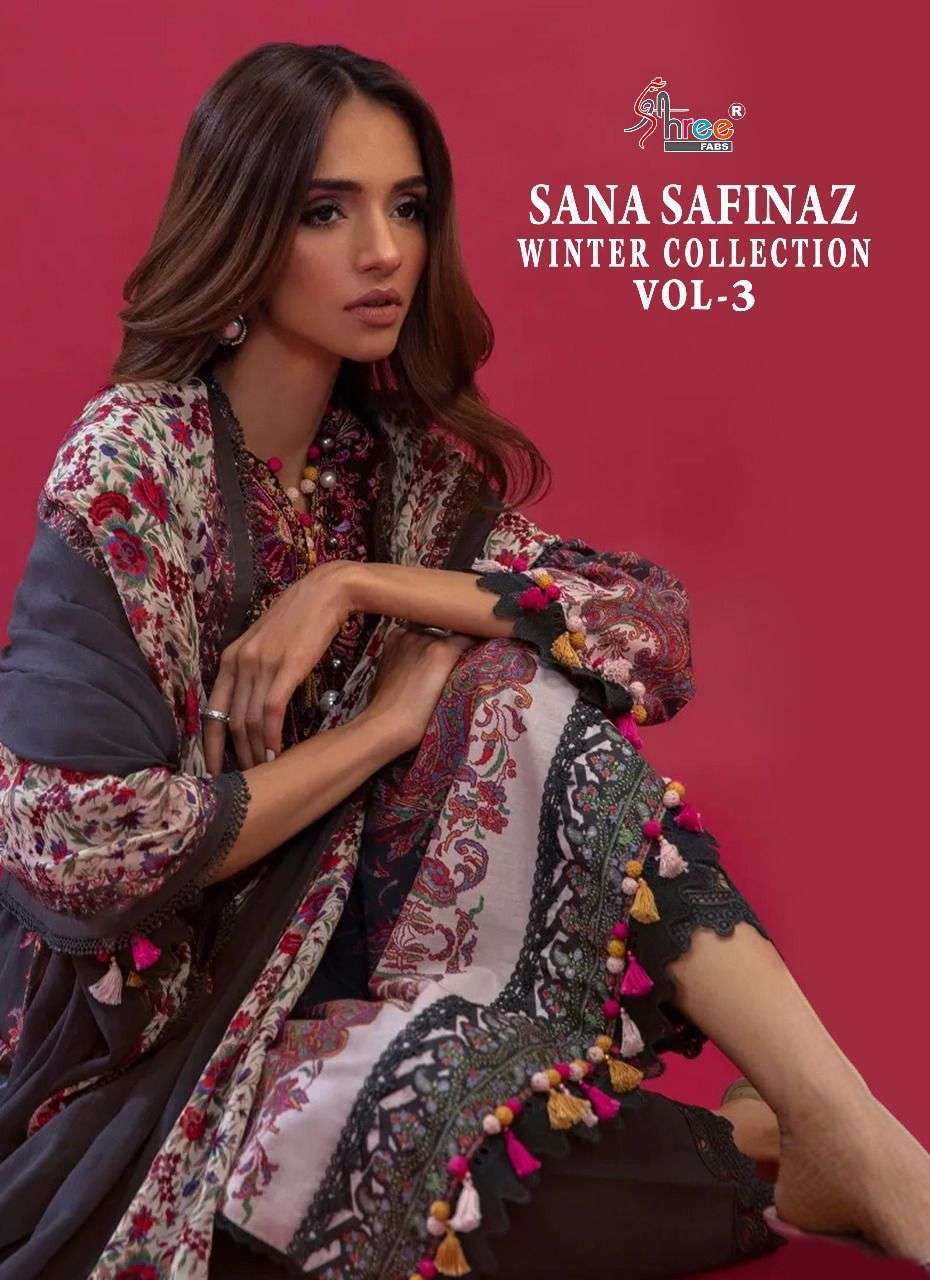 Shree Fabs Sana Safinaz Winter vol 3 Pashmina silk with embr...
