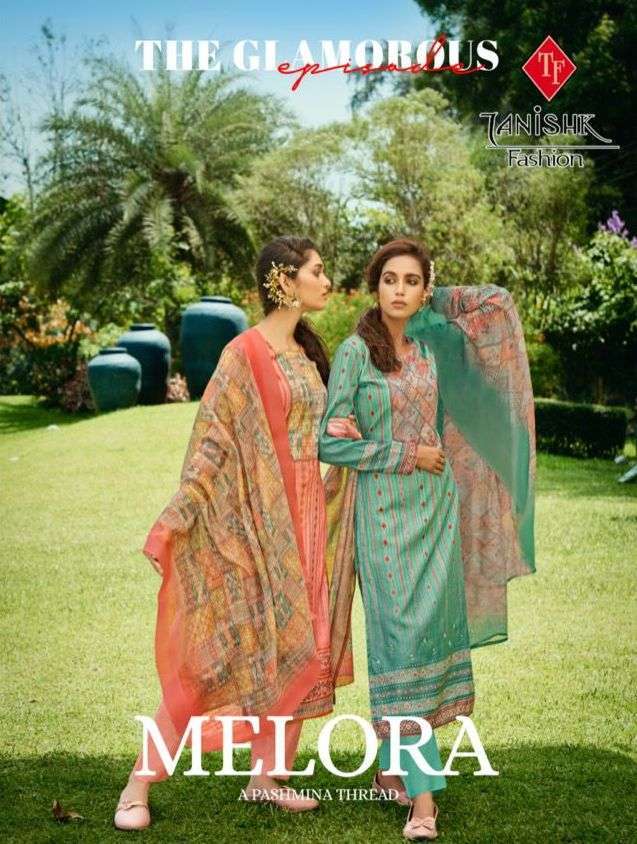Tanishk Fashion Melora pashmina silk with fancy Dress materi...