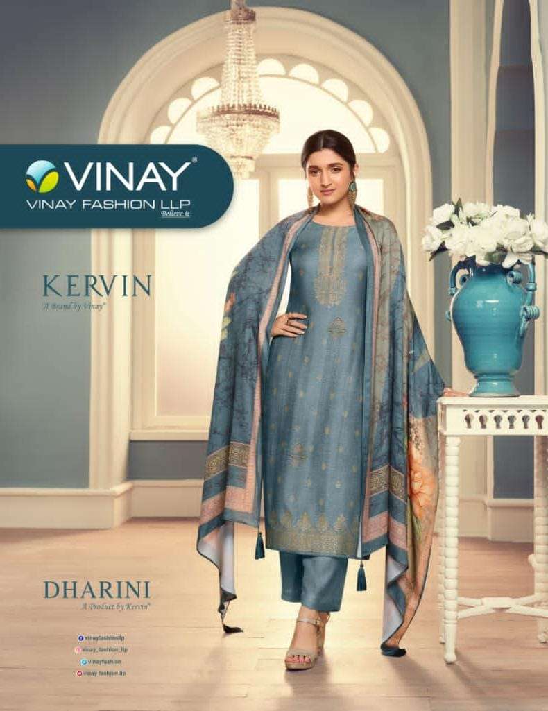 Vinay fashion kervin Dharini Pashmina digital print with fan...