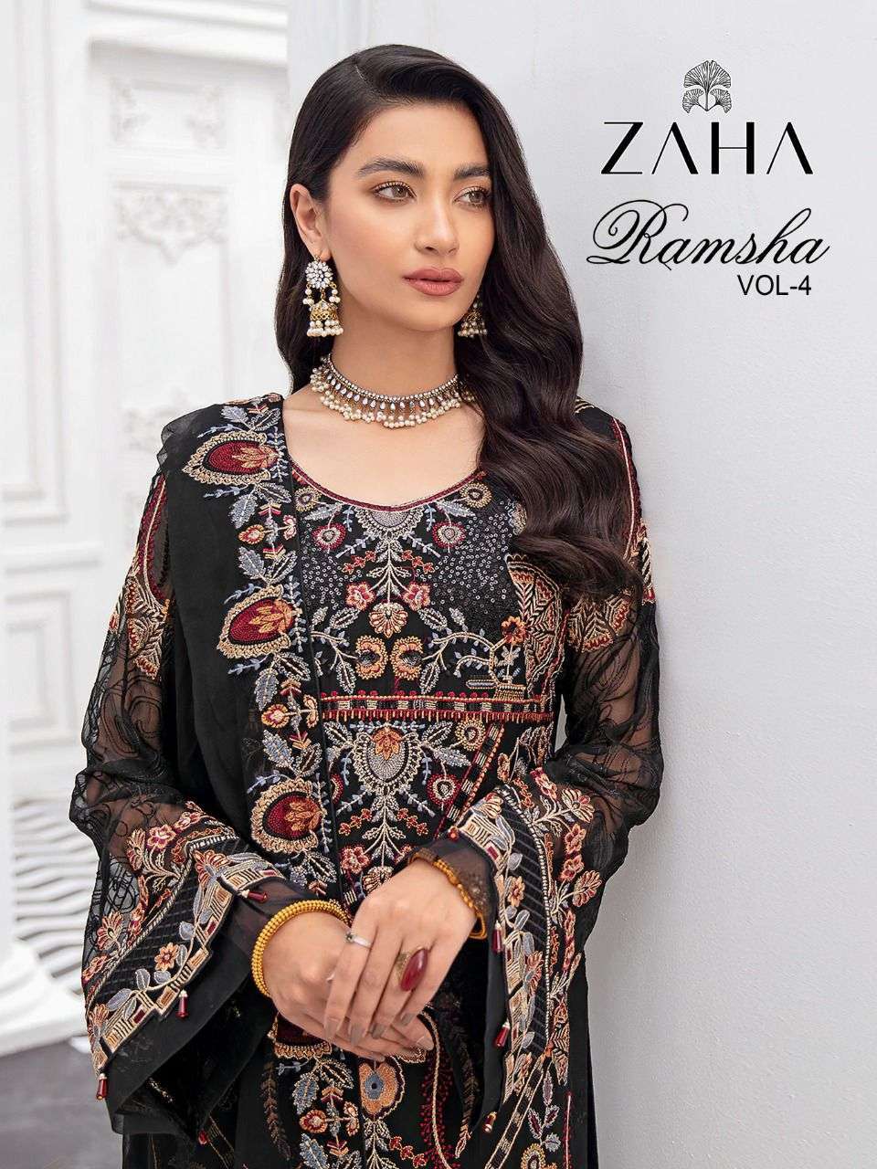 Zaha Ramsha vol 4 Georgette with fancy Designer Pakistani su...