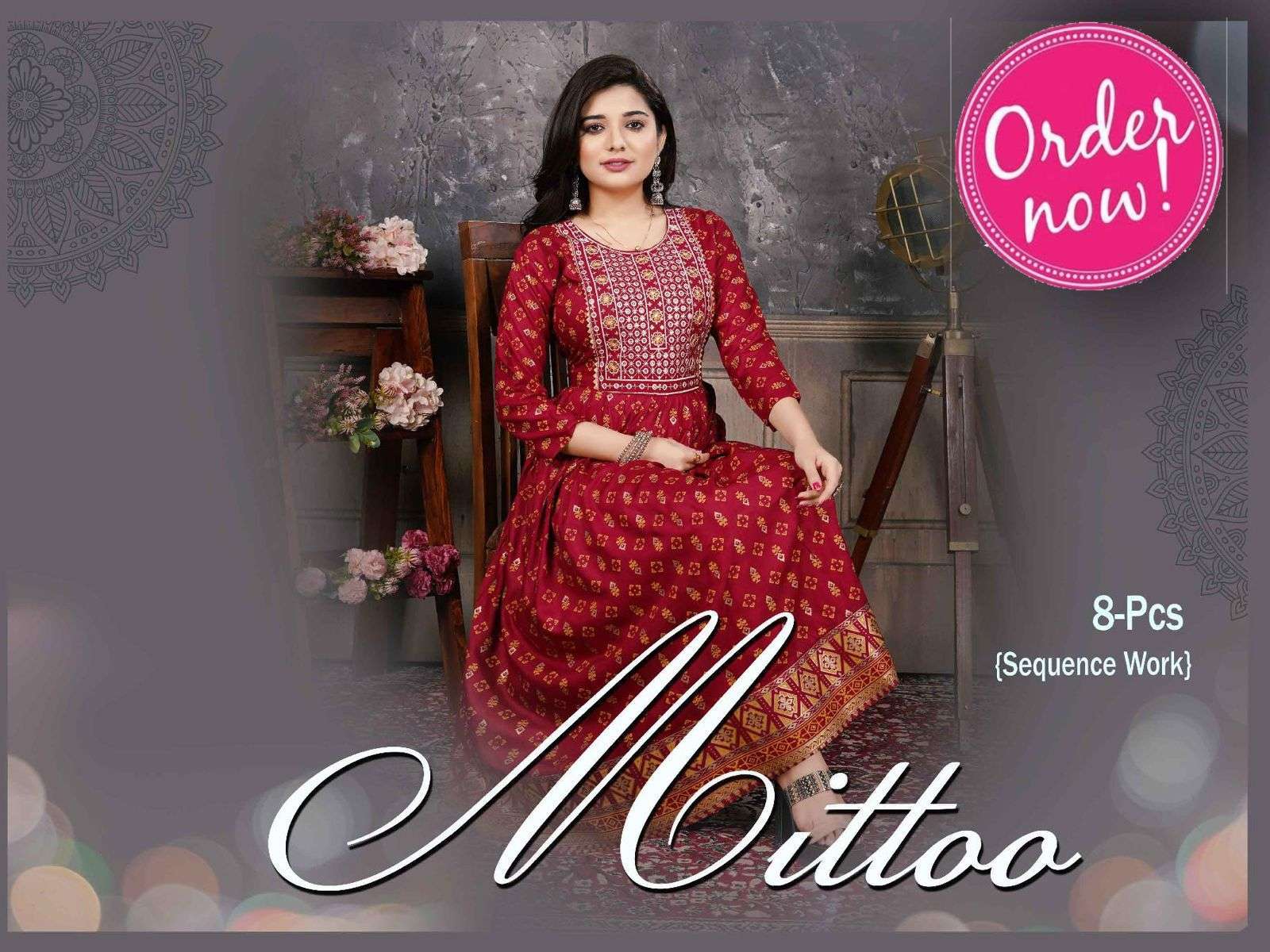 BEAUTY QUEEN MITTO FANCY KURTI AT WHOLESALE RATE