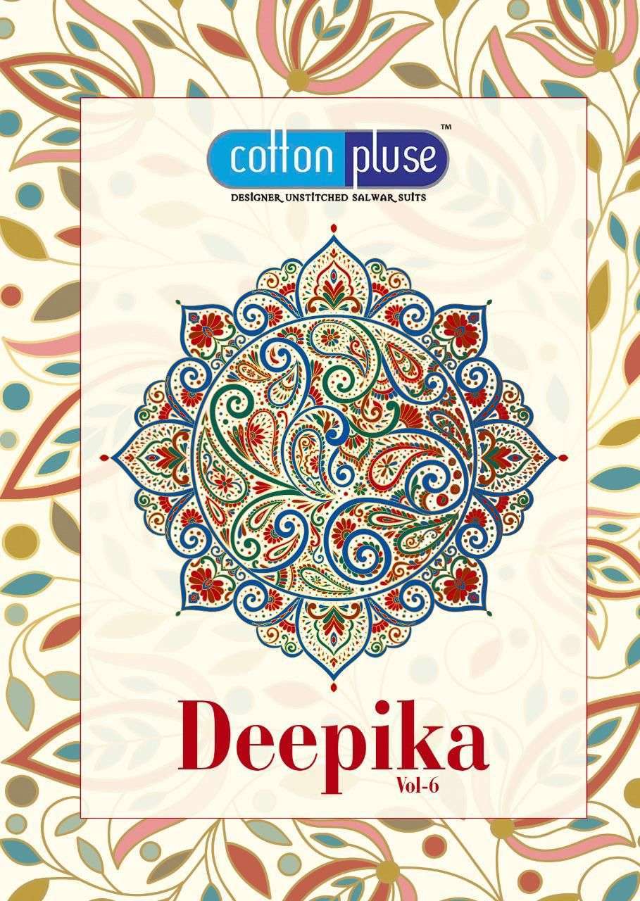 COTTON PLUSE DEEPIKA VOL  06 UNSTITCHED COTTON SALWAR SUIT C...