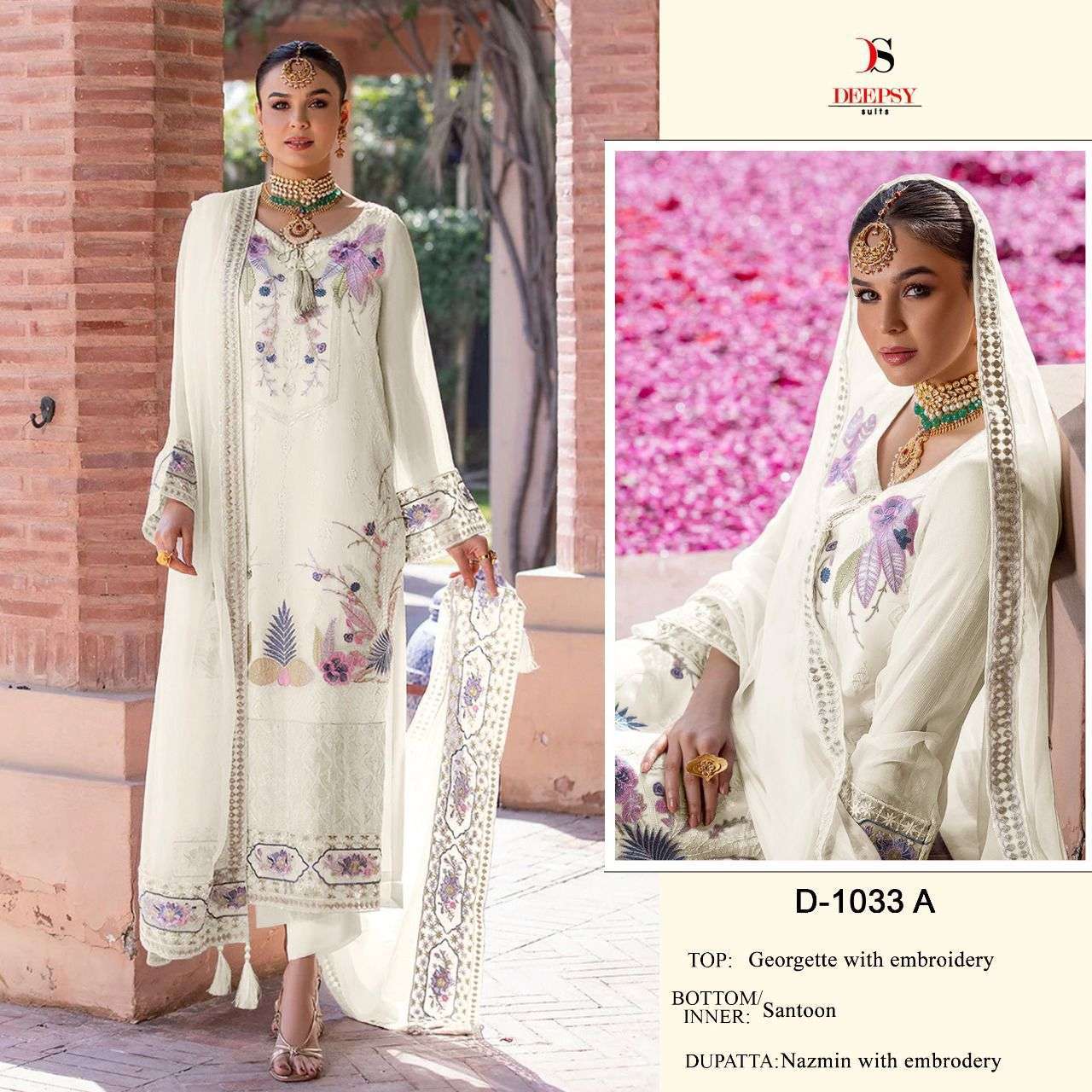 DEEPSY NC D 1033 GEORGETTE PAKISTANI SALWAR KAMEEZ AT WHOLES...