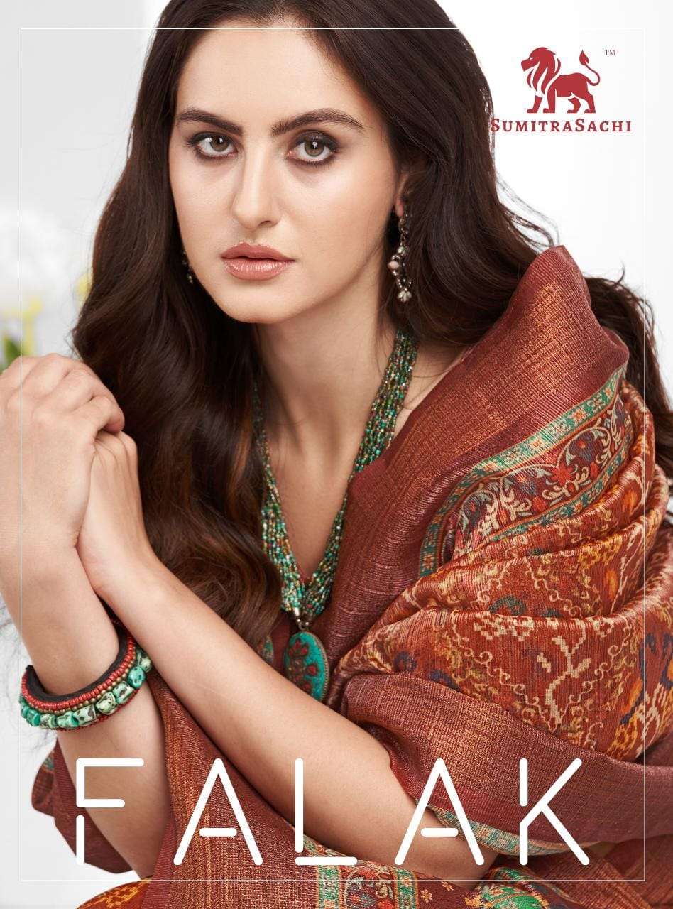 FALAK SOFT TISSUE WITH AJRAKH PRINT SAREES AT WHOLESALE RATE...