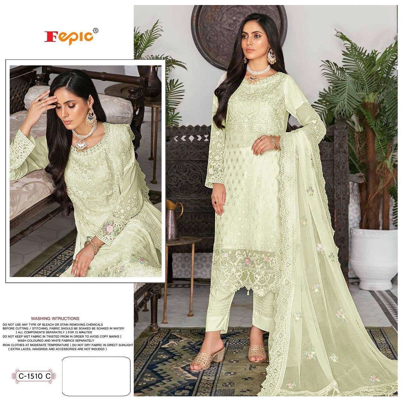 FEPIC 1510 GEORGETTE FANCY EMBROIDERY SALWAR KAMEEZ AT WHOLE...
