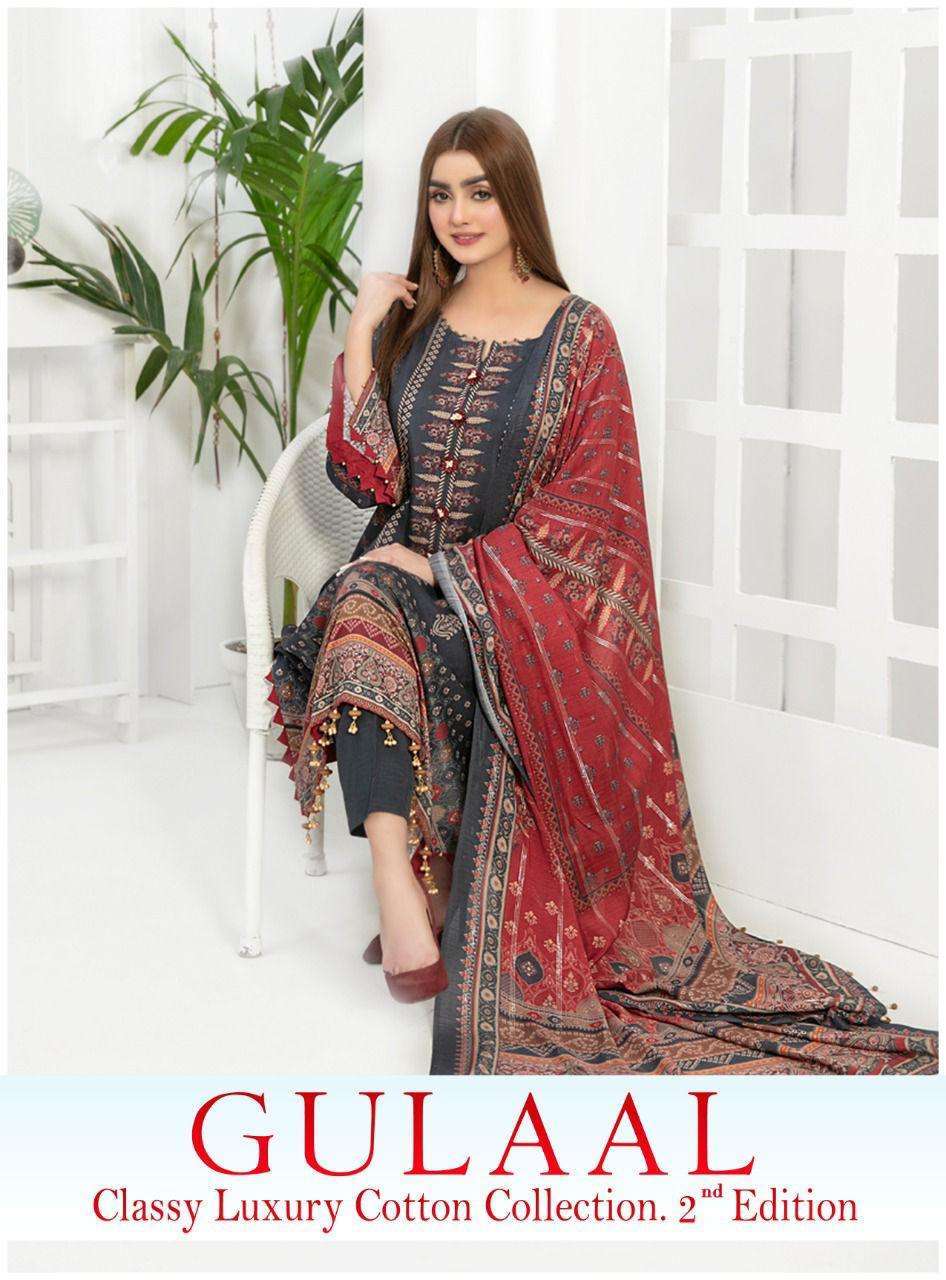 GULAAL LUXURY COTTON VOL 2 PURE COTTON PAKISTANI SALWAR KAME...