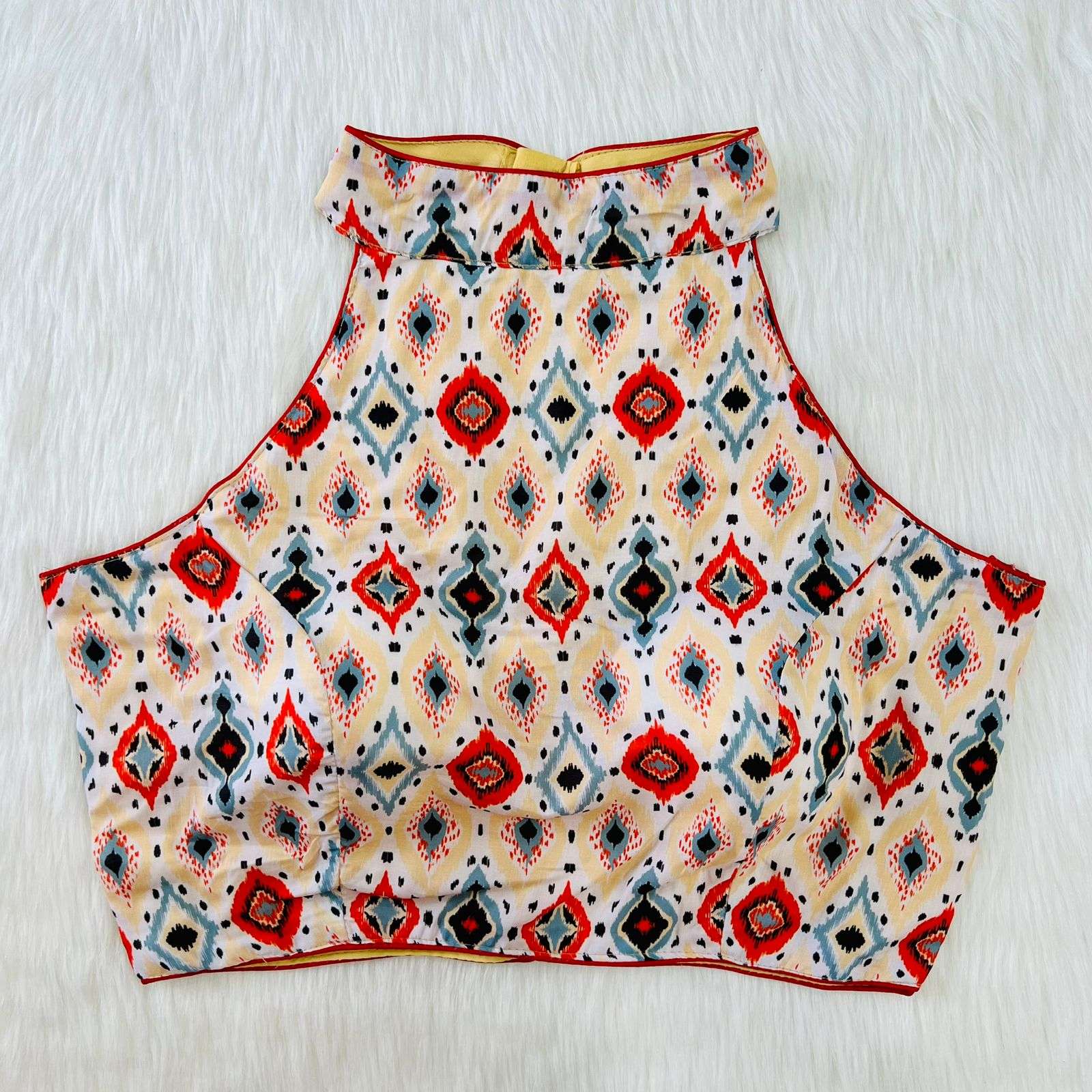 HALTER NEXT BLOUSE LATEST PRINTED READY MADE BLOUSE COLLECTI...