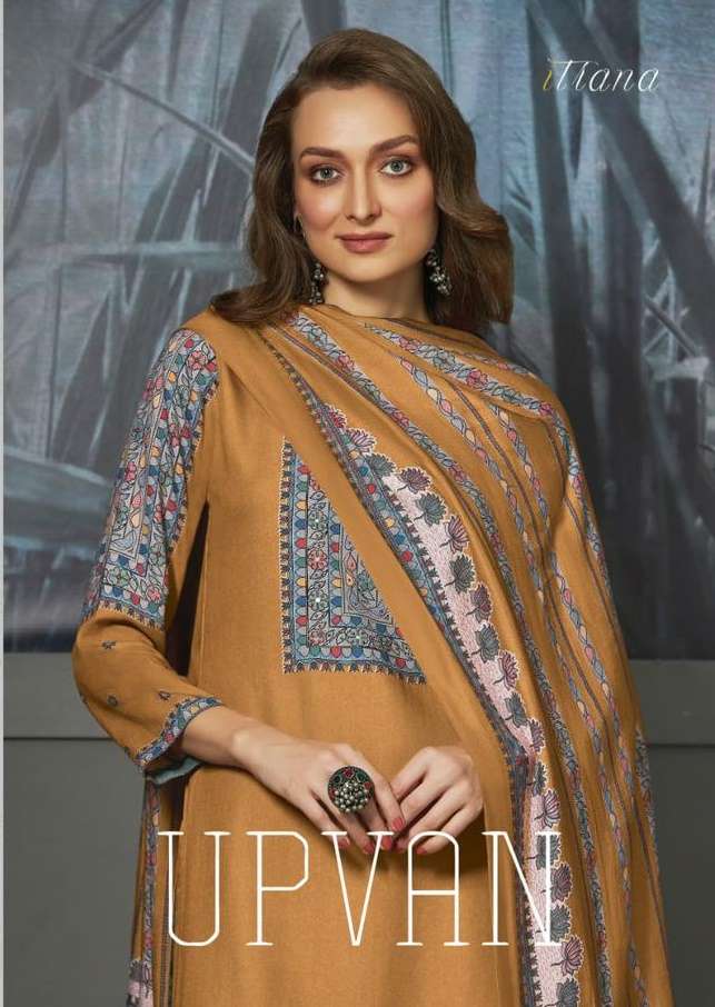 ITRANA UPVAN STAPLE TWILL WITH DIGITAL PRINT HAND WORK SALWA...