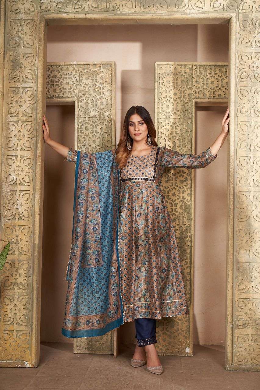 M CLOTHING NC DIGITAL PRINT LONG KURTI PENT DUPATTA AT WHOLE...