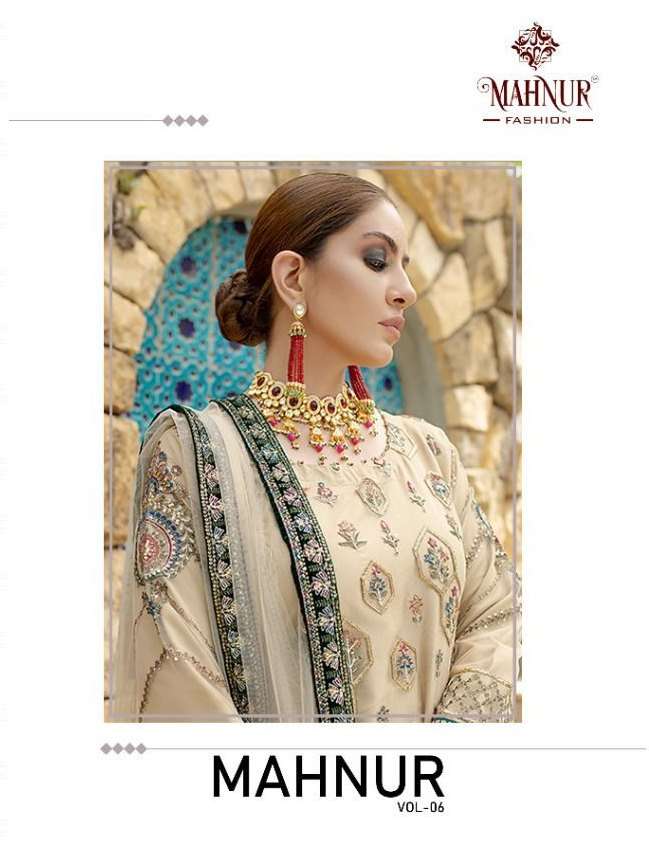 MAHNUR VOL 6 HAVEY GEORGETTE BEAUTIFUL WITH FANCY EMBROIDERY...