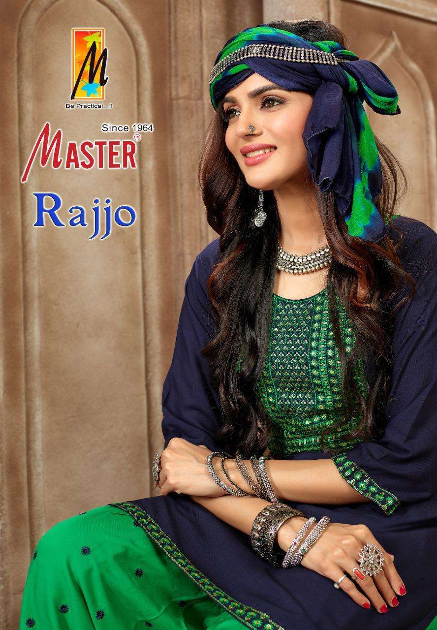  MASTER RAJJO PATIYALA RAYON WORK READYMADE SALWAR KAMEEZ CA...