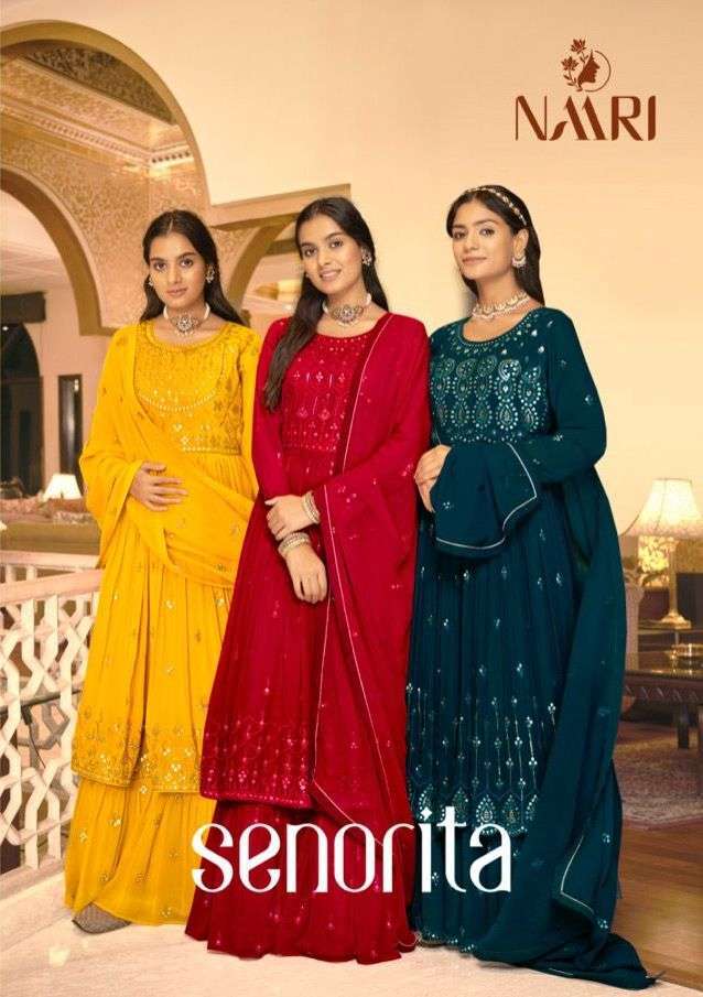 NAARI SENORITA LONG TOP WITH SKIRT & DUPATTA SALWAR KAMEEZ A...