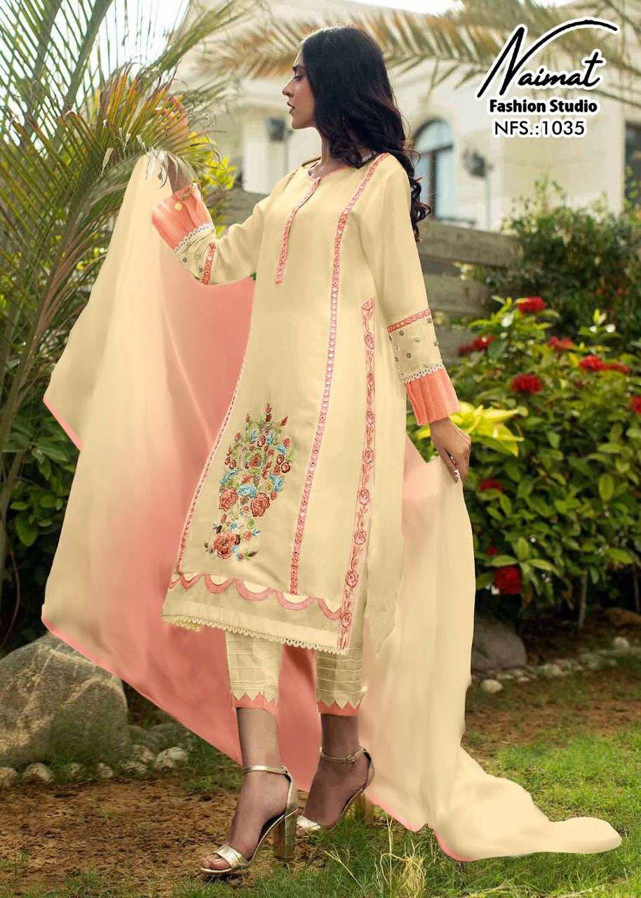 NAIMAT NFS 1035 GEORGETTE WORK PAKISTANI READYMADE SALWAR KA...