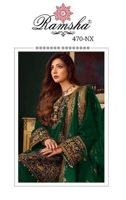 RAMSHA 470 NX GEORGETTE PAKISTANI FANCY SALWAR KAMEEZ AT WHO...