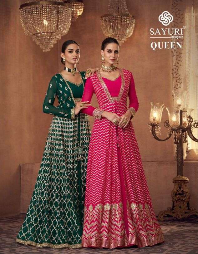 SAYURI QUEEN GEORGETTE FREE SIZE STITCHED SALWAR KAMEEZ AT W...